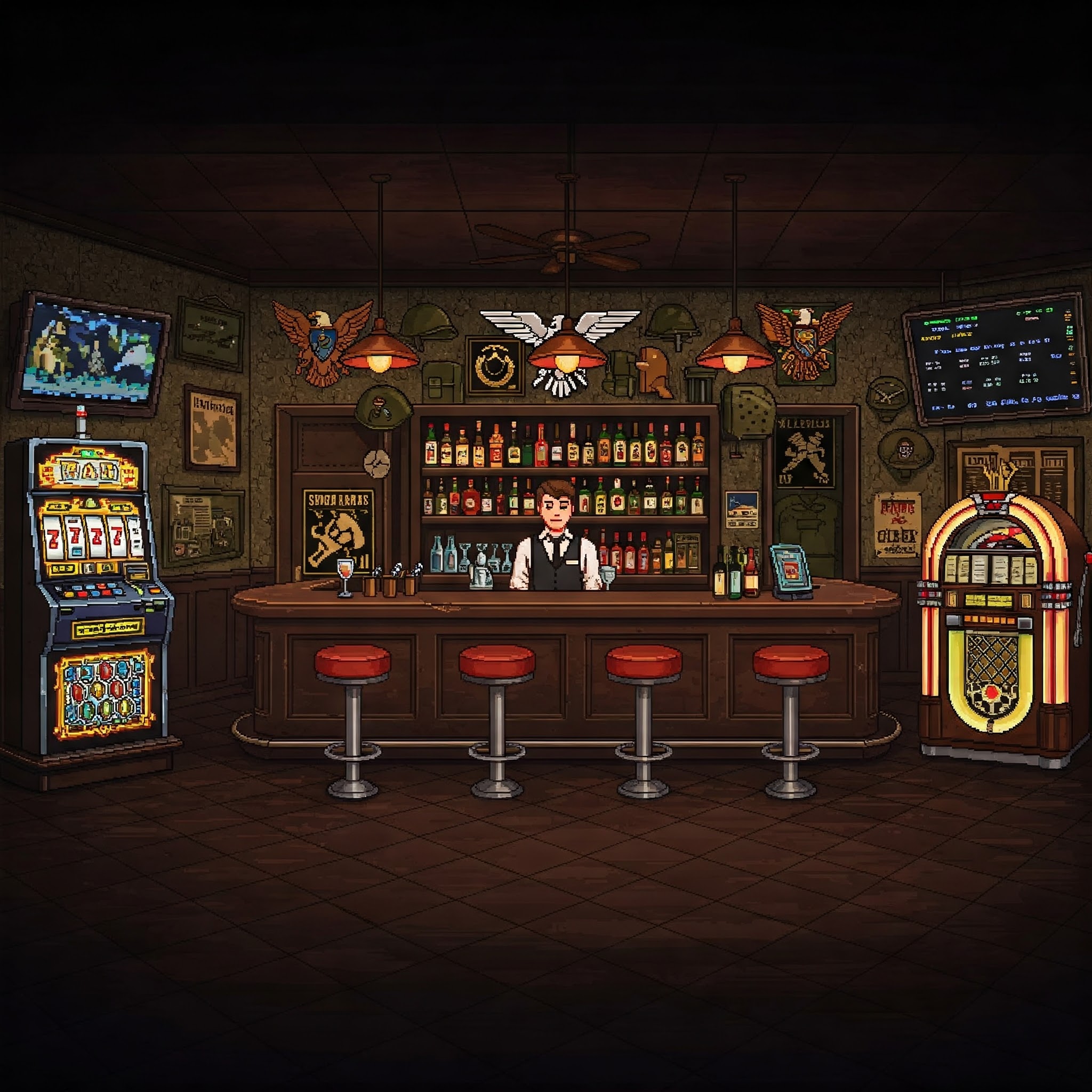 Secret Officers Club interior